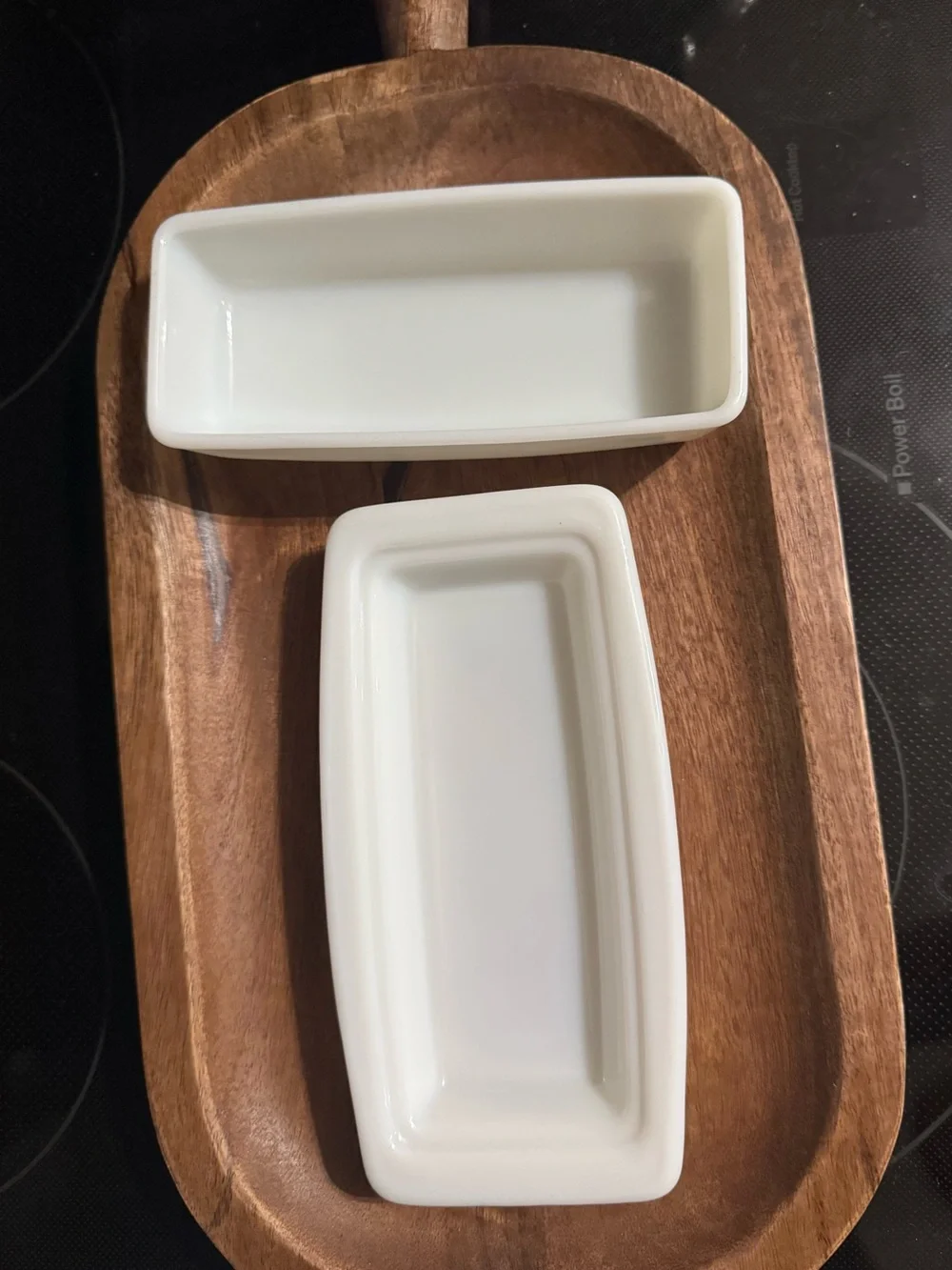 VTG RARE Pyrex All White Butter Dish. Complete set, Top & Bottom. Perfect!